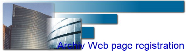 Archiv Web page registration